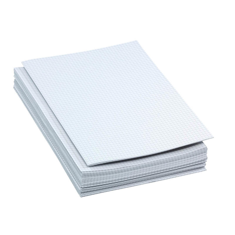 Eksamensark A4 kvad. dobb. u/hoved pk./250 ark 70g