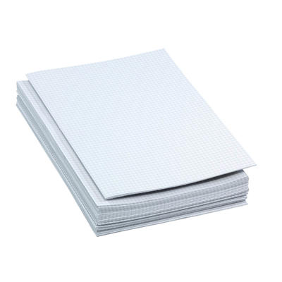 Eksamensark A4 kvad. dobb. u/hoved pk./250 ark 70g