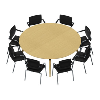 Konferencebord Dencon XL 1901 Ø200 HPL eg/eg