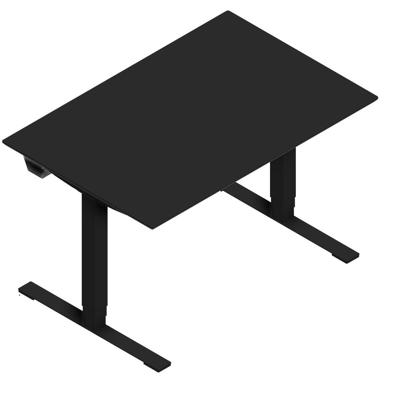 Hæve-sænkebord Dencon 03501 1200x800 sort stel sort nano pl