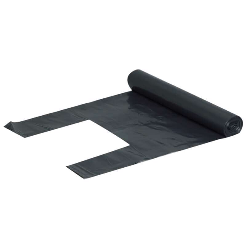 Knudesæk 125l LDPE/recycle 75x139 sort rl./8 stk