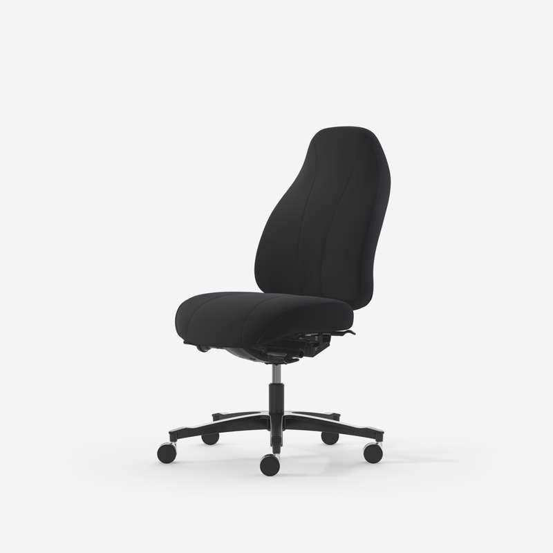 Kontorstol Malm 7000XL Høj Dux sæde blank kryds sort fame