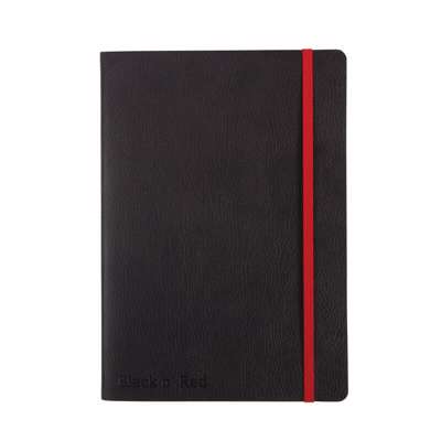 Notesbog Oxford Black n´Red A5 sort linieret soft cover