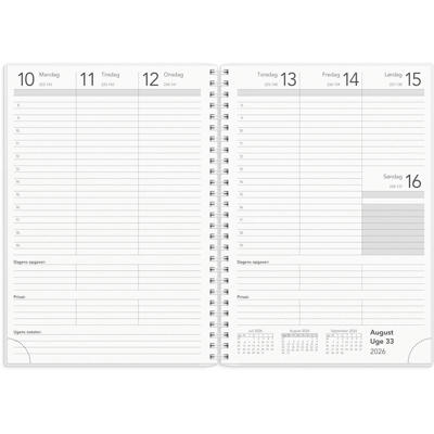 Basic ugekalender A5 PP-plast 2026