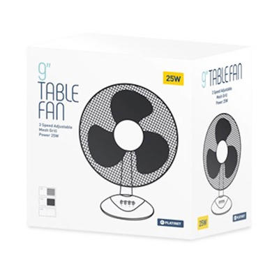Bordventilator 25W grå