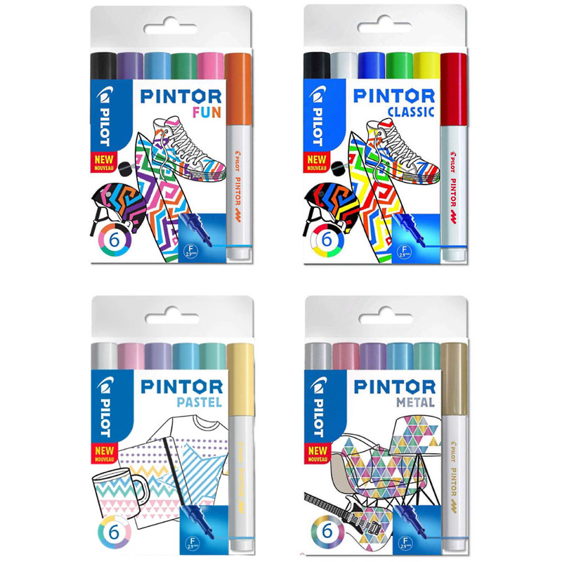 Marker Pilot Pintor Mix ass. fine 6stk/pk.