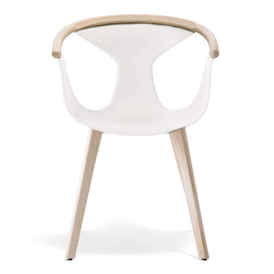 Konferencestol FOX bleget ask med hvid skal