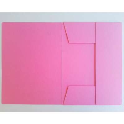 Mappe DKF nr. 125 A4 m/3 klap 801206, rosa 