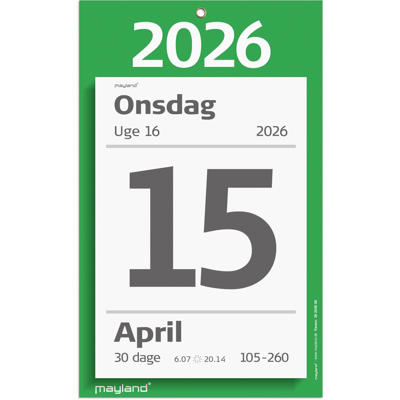 Kæmpeafrivningskalender m/bagsidetekst 2026