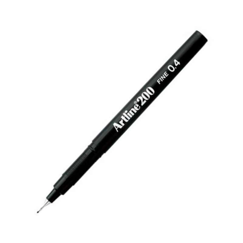 Fineliner Artline EK200 sort 0,4mm