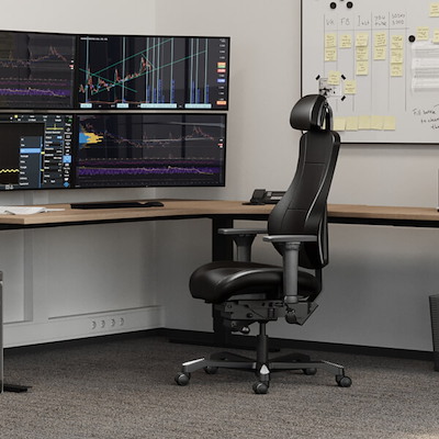 Kontorstol Sono Coreza max 150kg sort stof