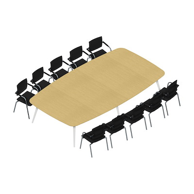 Konferencebord Dencon XL 1903 360x200 HPL eg/hvid