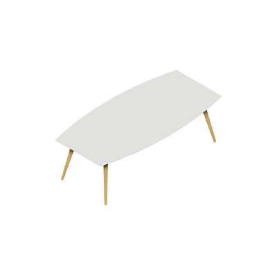 Konferencebord Dencon XL 1929 240x120 HPL hvid/eg