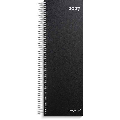 Spiralnoteringskalender dag 2027 Mayland sort PP-plast