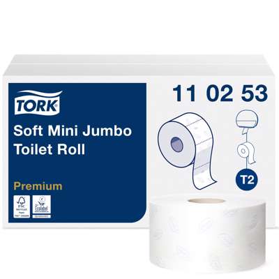 Toiletpapir Tork Jumbo Mini T2 PremSoft 2-lag 170m 110253 12