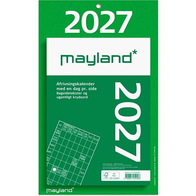 Kæmpeafrivningskalender 2027 Mayland m/bagsidetekst