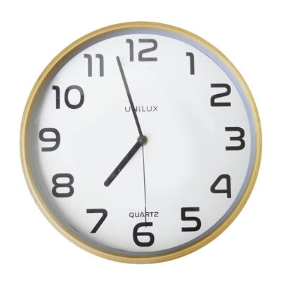 Vægur Unilux Baltic Clock Ø31,5 white/wood