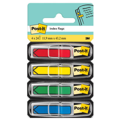 Index pile Post-it 12,5x43mm 4x24stk/pk