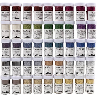 Farver bio glimmer Creas 46x27ml ass. farver