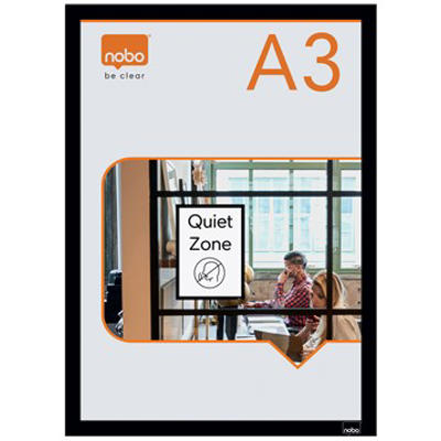 Inforamme Nobo A3 magnetisk selvkl. sort pk./2