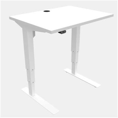 Hæve/sænkebord Conset 80x60 cm hvid/hvid