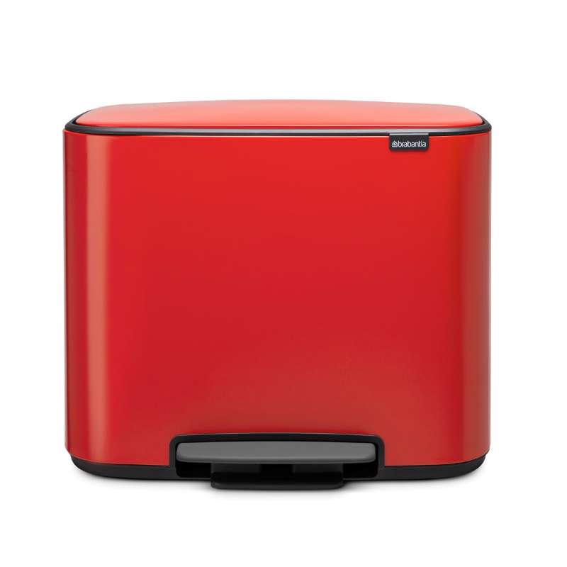 Pedalspand Brabantia Bo 3x11 liter passion rød