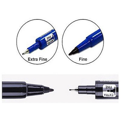 Marker Pilot Twin BG extra fine/fine spids sort