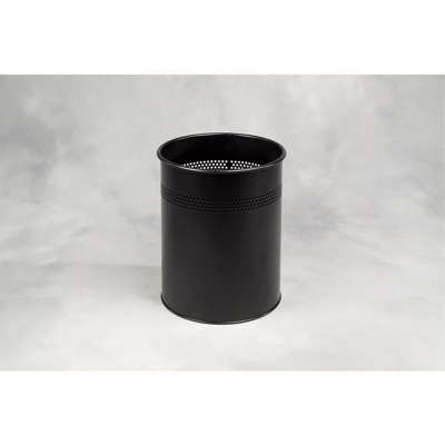 Papirkurv m/huller sort 15l højde 320mm dia. Ø260mm