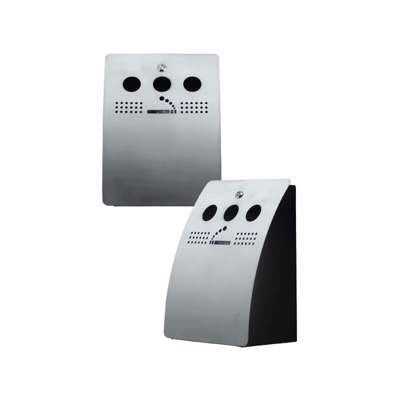 Askebæger udendørs t/væg børstet stål