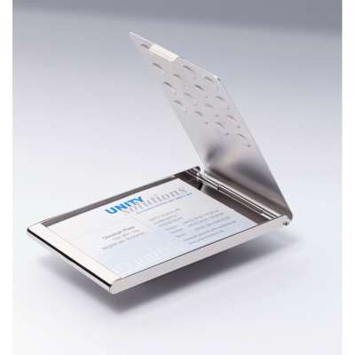 Visitkort box Durable chrome T/20 kort max 58x95mm 2440-23