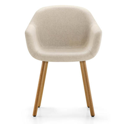 Stol Dauphin Fiore Club FI-7470 gæstestol grøn/bøg stel