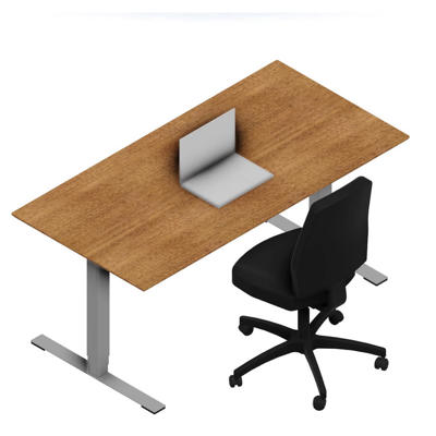 Hæve-sænke bord Dencon V3504 1600x800 alu stel valnød pl