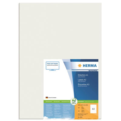 Etiketter Herma label premium A3 420x297 pk./100 8692