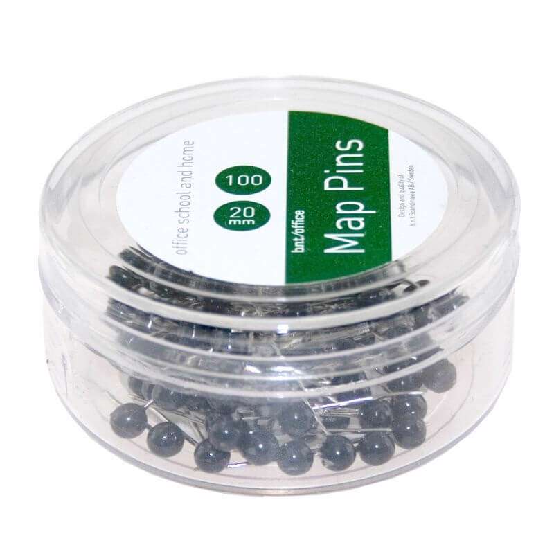 Kortnåle 4mmx20mm sort 100stk/pk