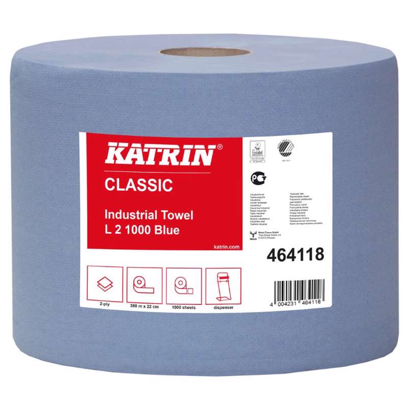 Aftørring Katrin C 2-lag 380m blå 464118 /2rl.