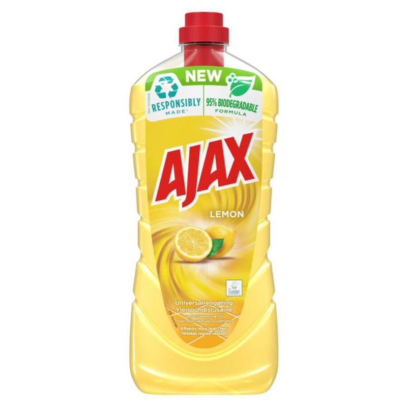 Universalrengøring Ajax Lemon m/farve-parfume 1,25L
