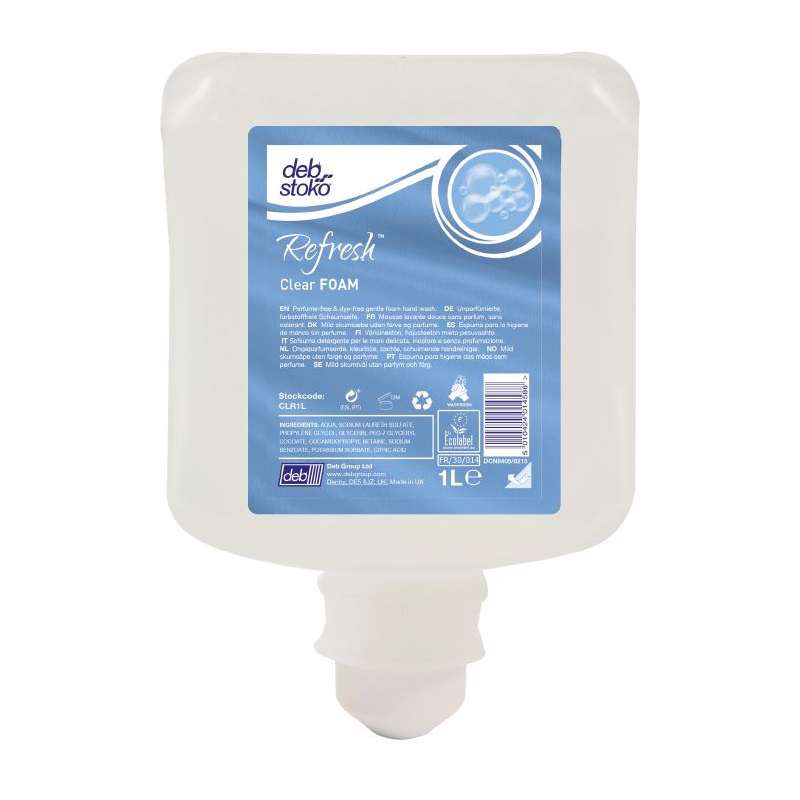 Skumsæbe Refresh Clear FOAM refill 1L