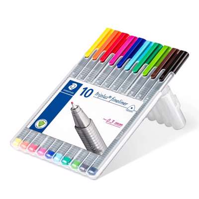 Fineliner Staedtler triplus ass. 0,3mm 334-SB10/10 stk.