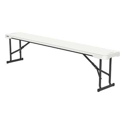 Bænk LifeTime foldebænk 3 pers 183cm 2 ben offwhite