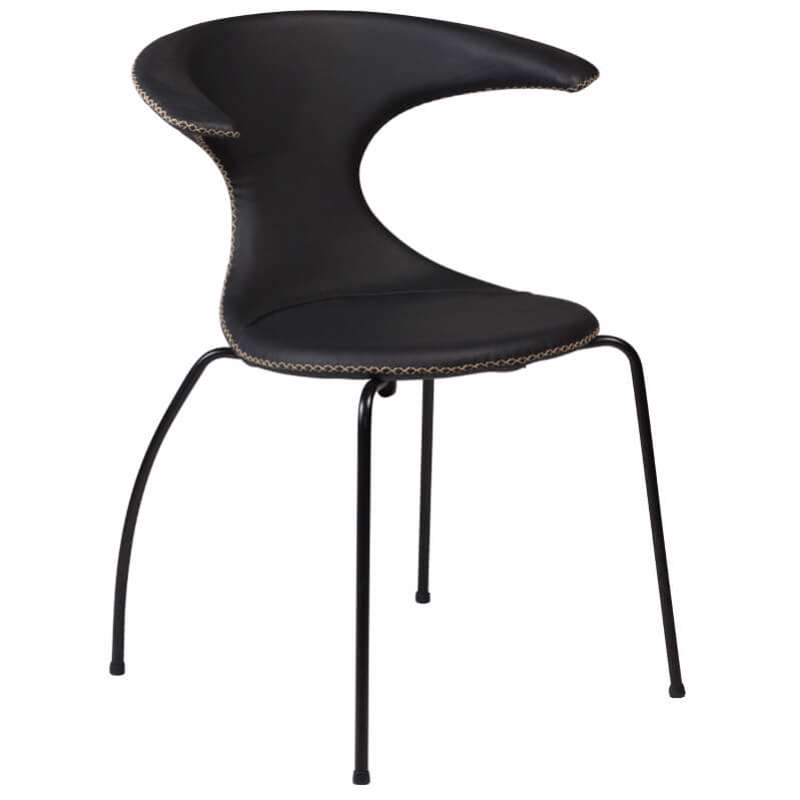 Konferencestol Flair sort læder mat stel