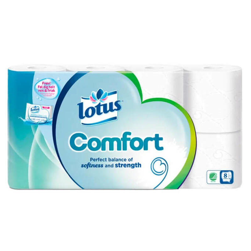 Toiletpapir Lotus Comfort 3-lags 18,3m 56rul/kar