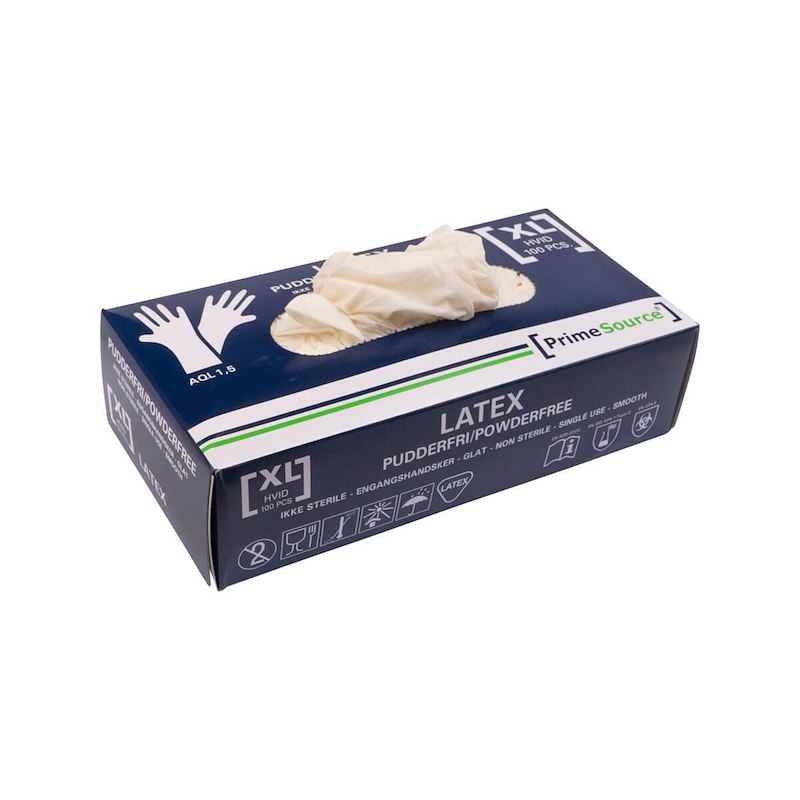 Latexhandsker X-large pudderfri 100stk/pak