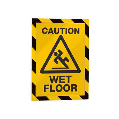 Inforamme Duraframe A4 Security. magn/selvkl. gul/sort pk./2