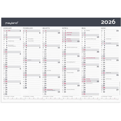 Kontorkalender Moderne A3 2026