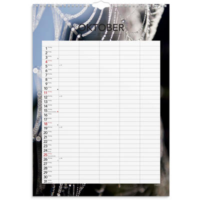 Familiekalender Årstider A3 2026