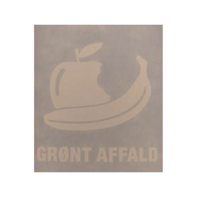 Piktogram affaldssortering Bica GRØNT AFFALD 15x15 hvid/klar