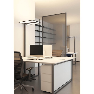 Gulvlampe Unilux Atlas uplight LED sort