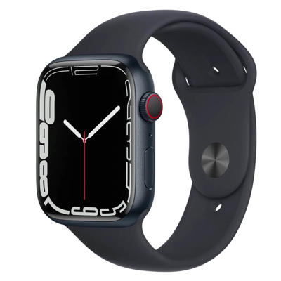 Ur Apple Watch serie 7 GPS+LTE 45mm sort/alu