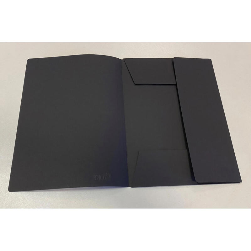 Mappe DKF nr. 125 A4 m/3 klap 805090, sort