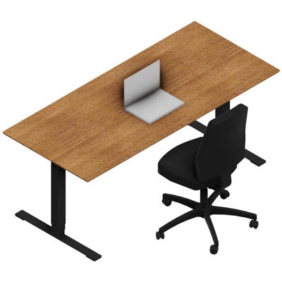 Hæve-sænkebord Dencon X3502 1800x800 sort stel valnød pl